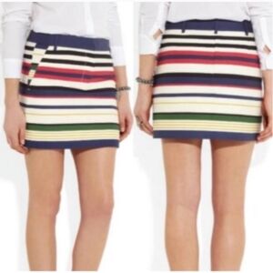 J Crew skirt with pockets multi-stripe mini Sz 2